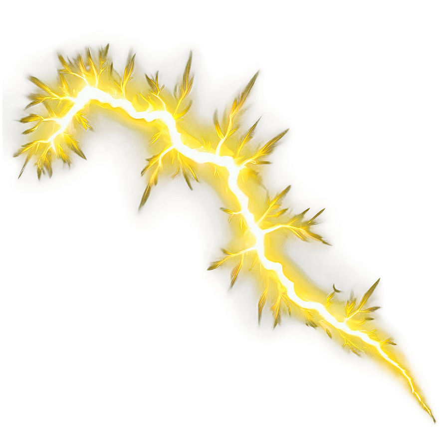 Yellow Lightning Arc Png 06132024 PNG