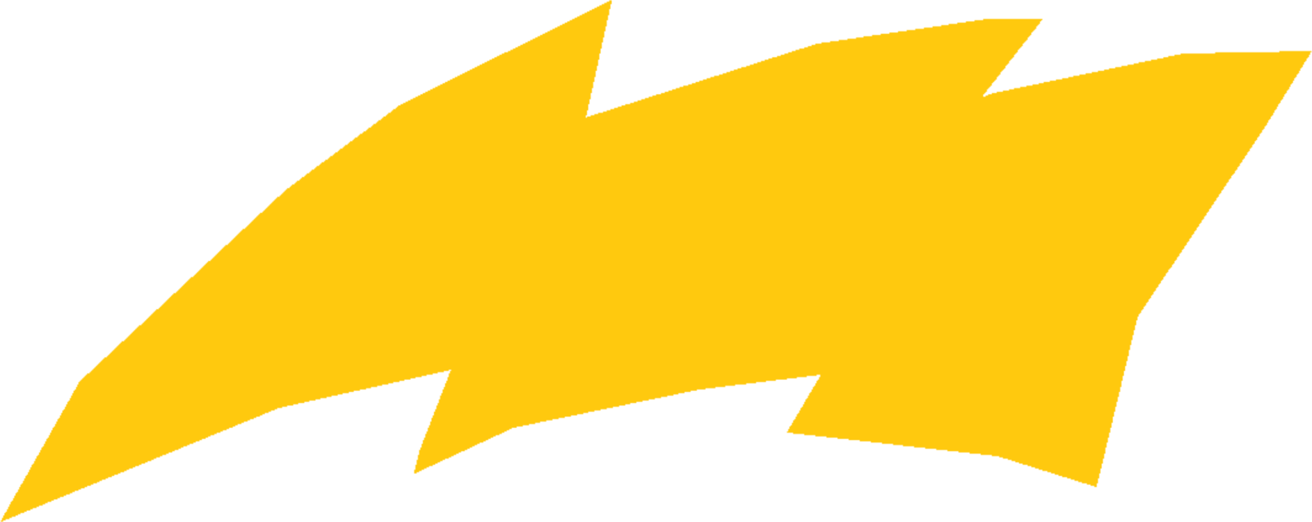 Yellow Lightning Bolt Graphic PNG