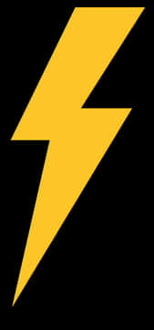Yellow Lightning Bolt Graphic PNG