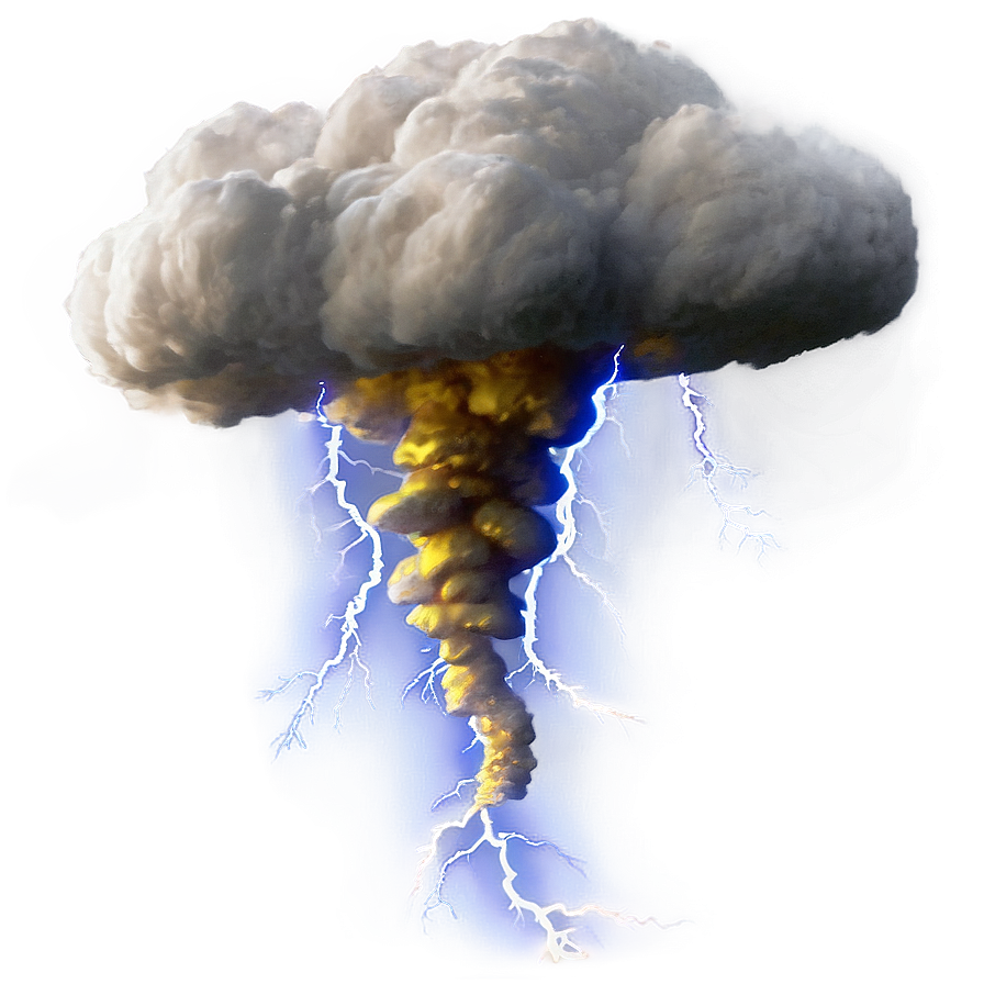 Yellow Lightning Storm Png Rim PNG