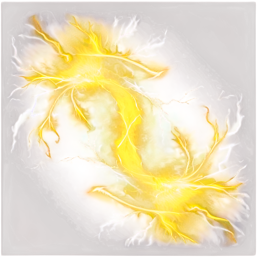 Yellow Lightning Swirl Png 06132024 PNG