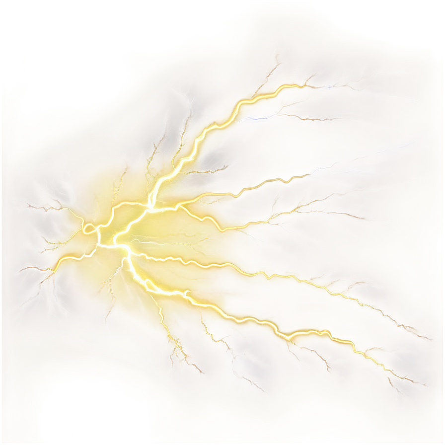 Yellow Lightning Trail Png 06132024 PNG