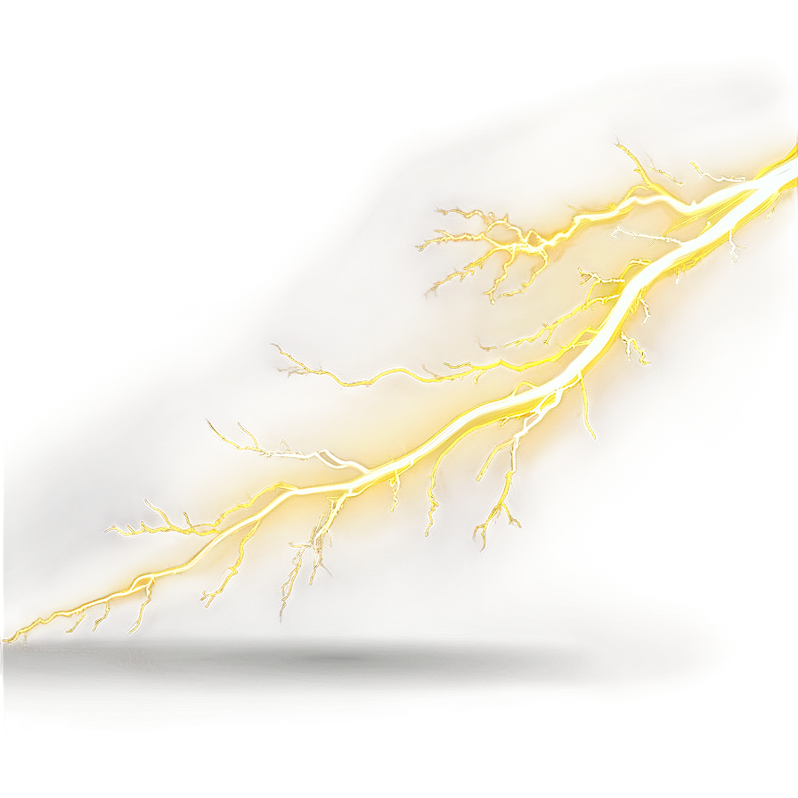 Yellow Lightning Trail Png Uvx35 PNG