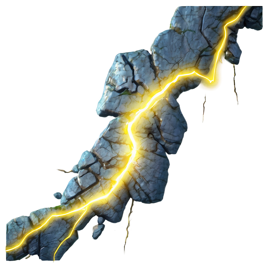 Yellow Lightning Vein Png 06132024 PNG