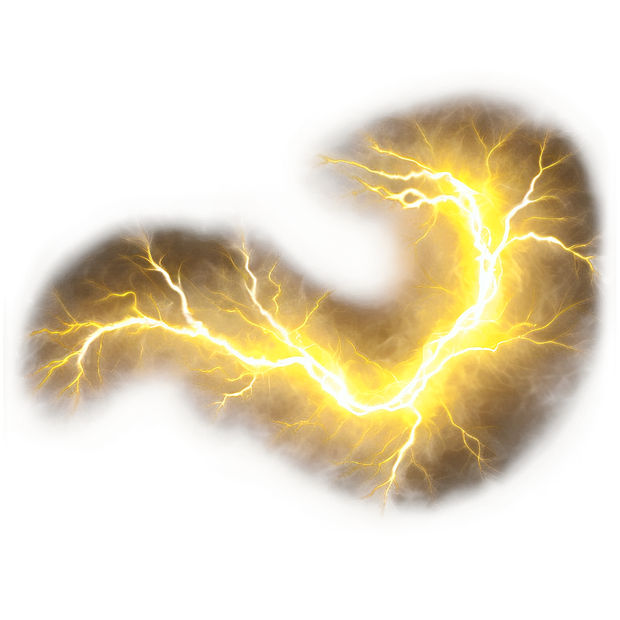 Yellow Lightning Wave Png 06132024 PNG