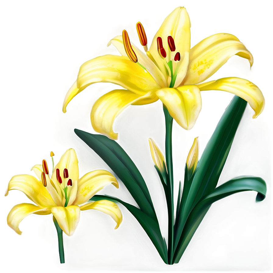 Yellow Lilies Png 26 PNG