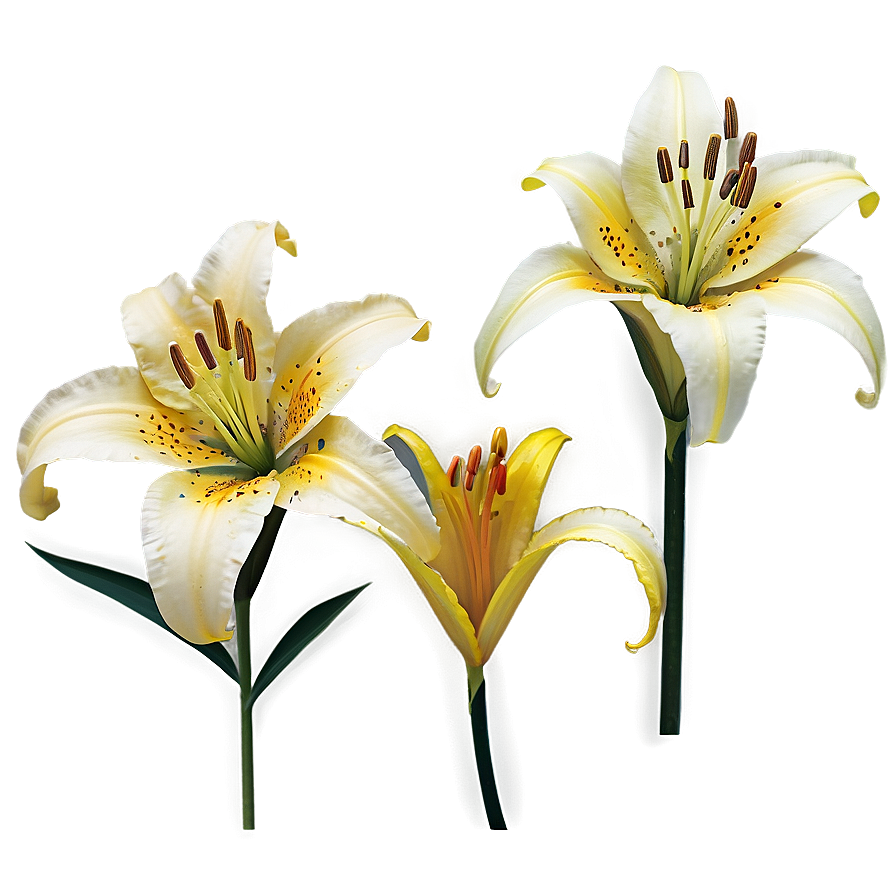 Yellow Lilies Png Qvj PNG