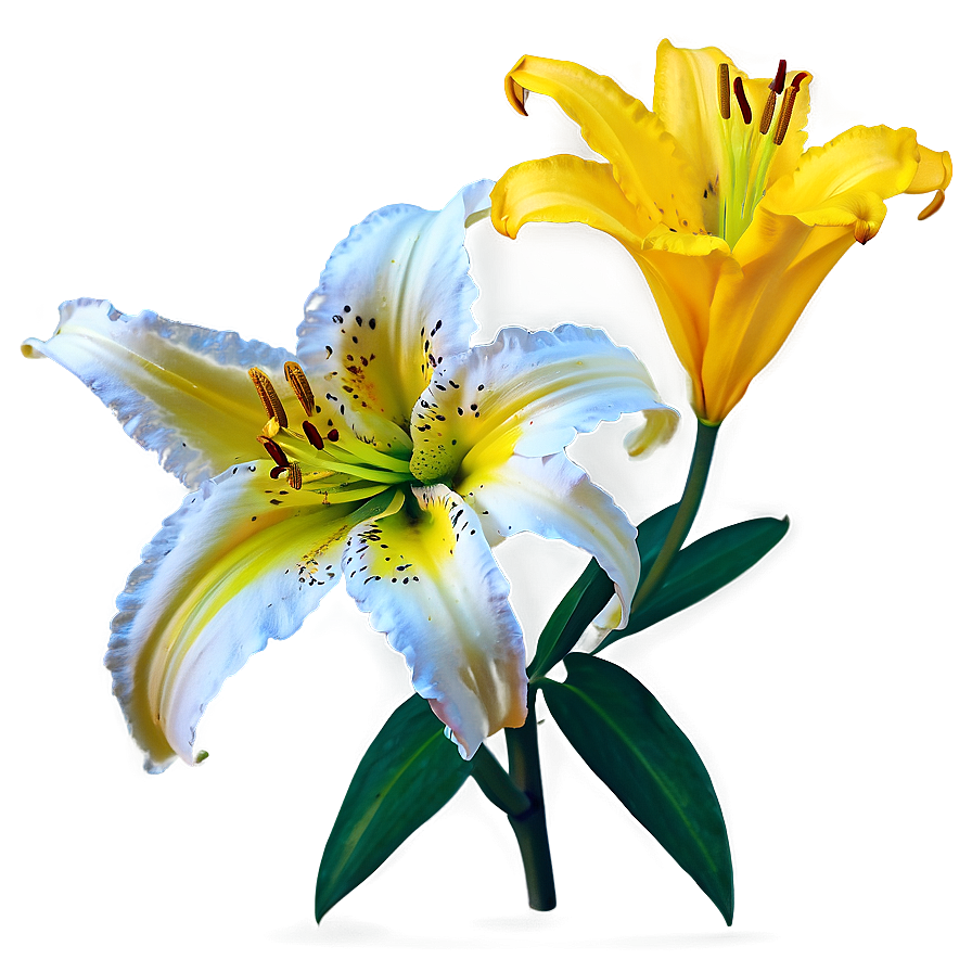 Yellow Lily Flower Png 13 PNG