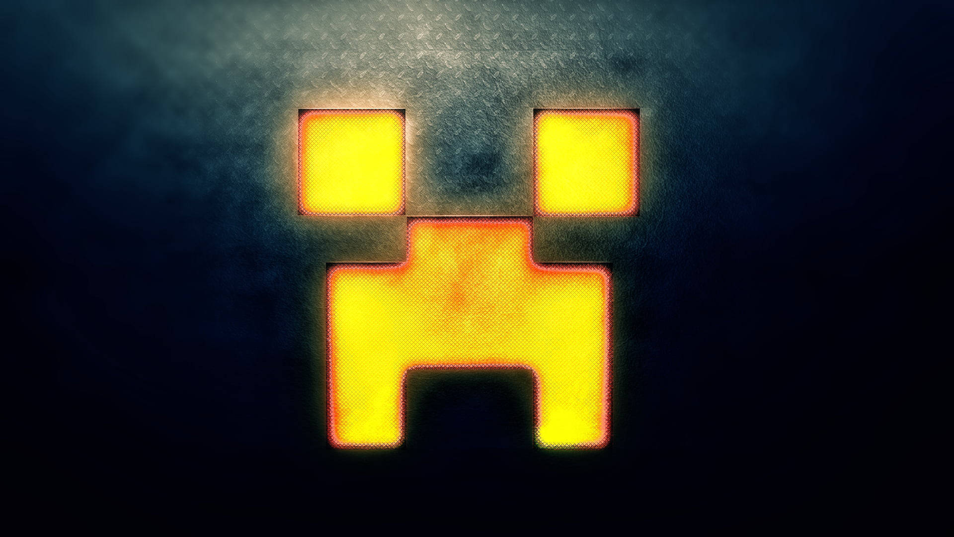 Yellow Lit Creeper Cool Minecraft