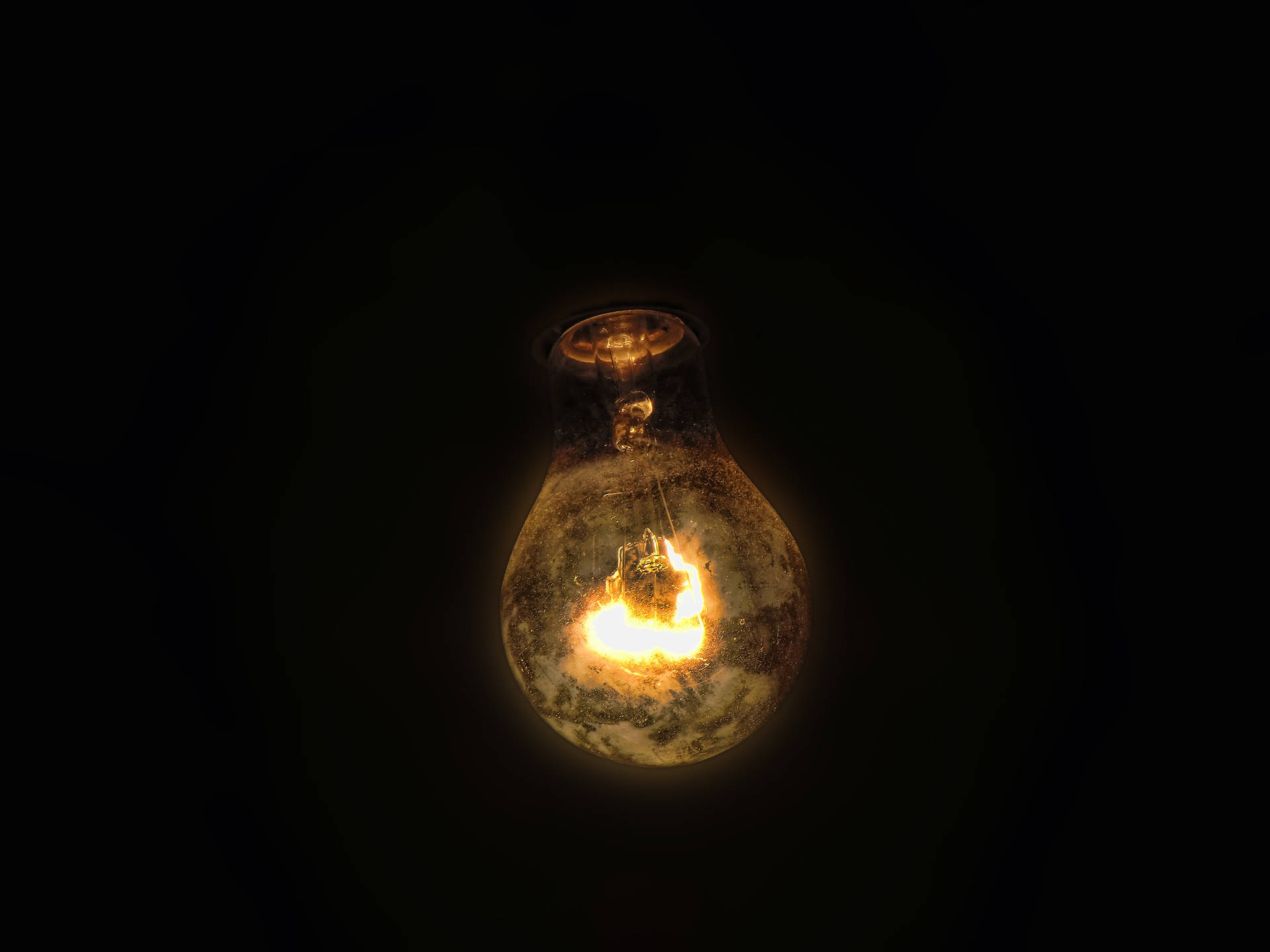 Yellow Lit Light Bulb Picture
