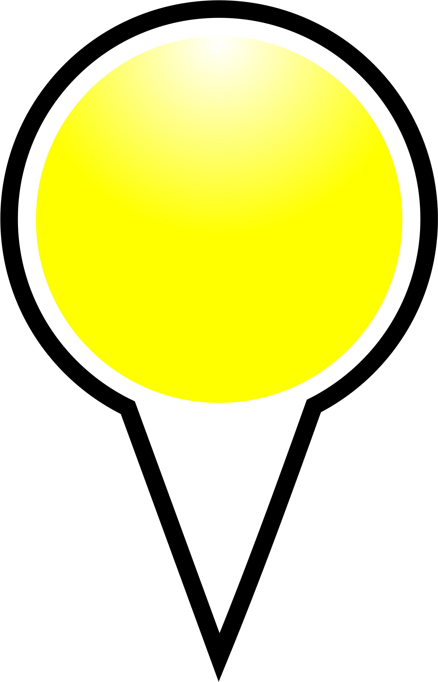 Yellow Map Pin Icon PNG