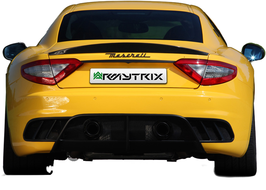 Yellow Maserati Rear View PNG