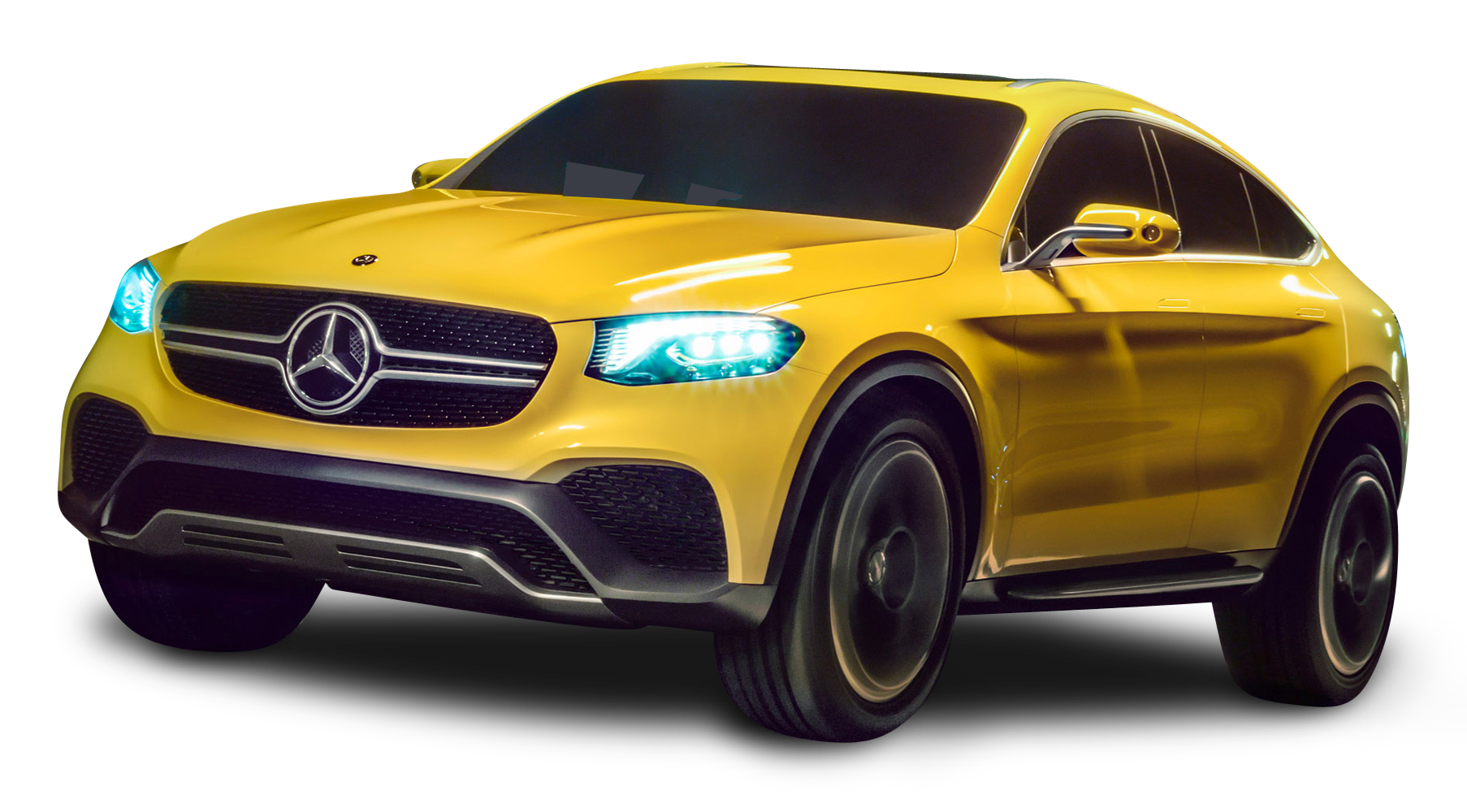Yellow Mercedes Benz Coupe S U V PNG