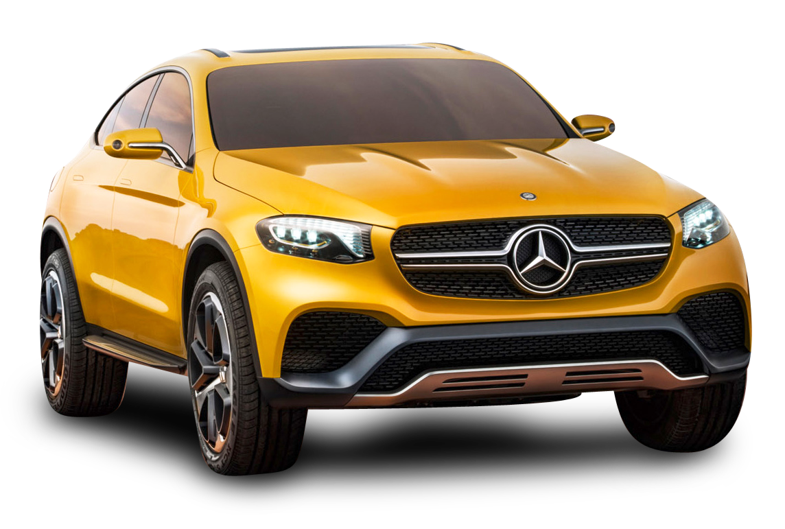 Yellow Mercedes S U V Isolated PNG