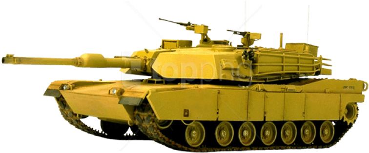 Yellow Military Tank Isolated PNG