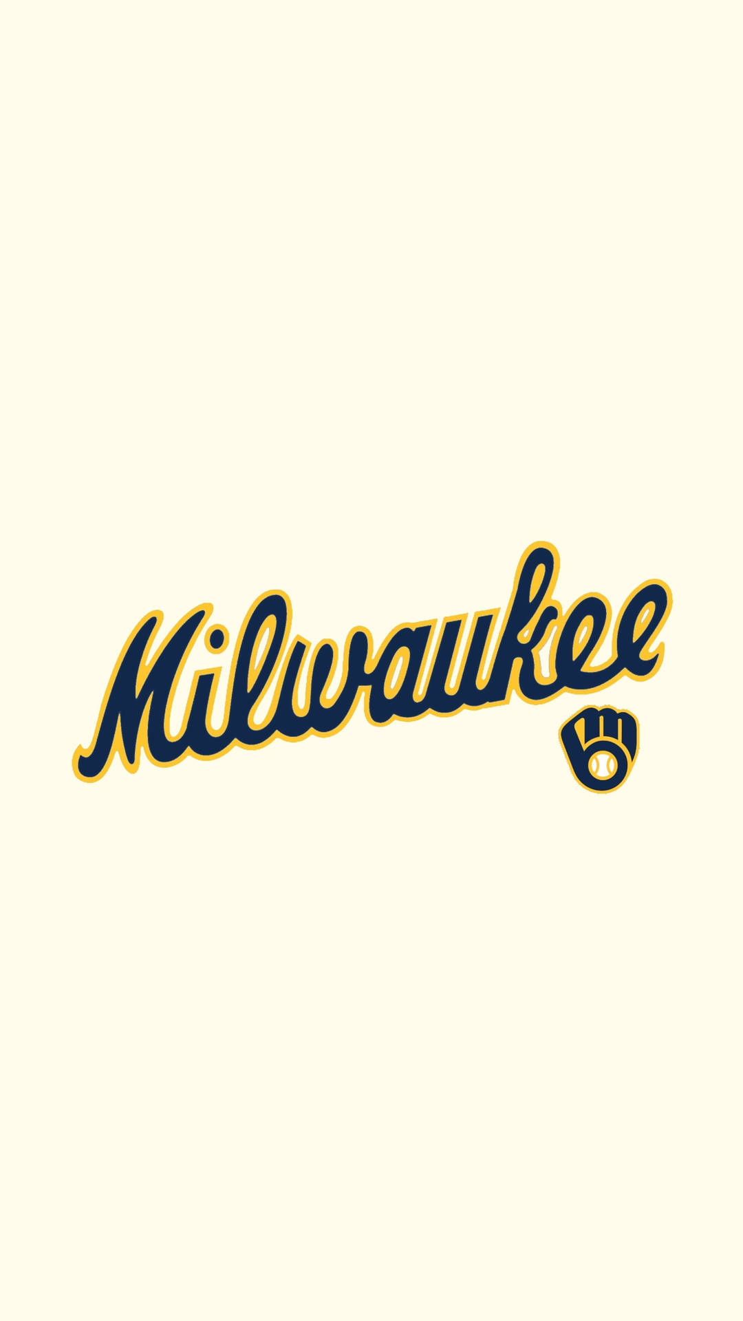 Yellow Milwaukee Brewers Poster Wallpaper