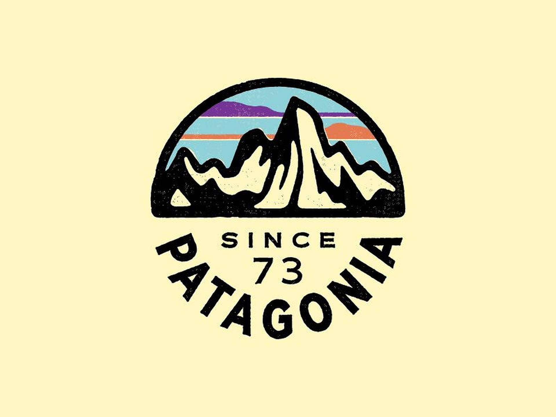 Yellow Minimalist Patagonia Logo Wallpaper