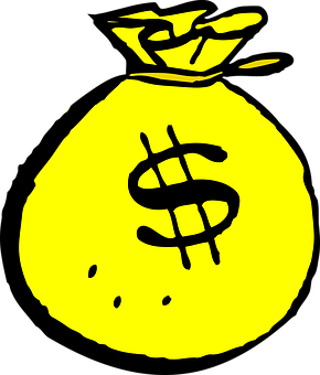 Yellow Money Bag Dollar Sign PNG