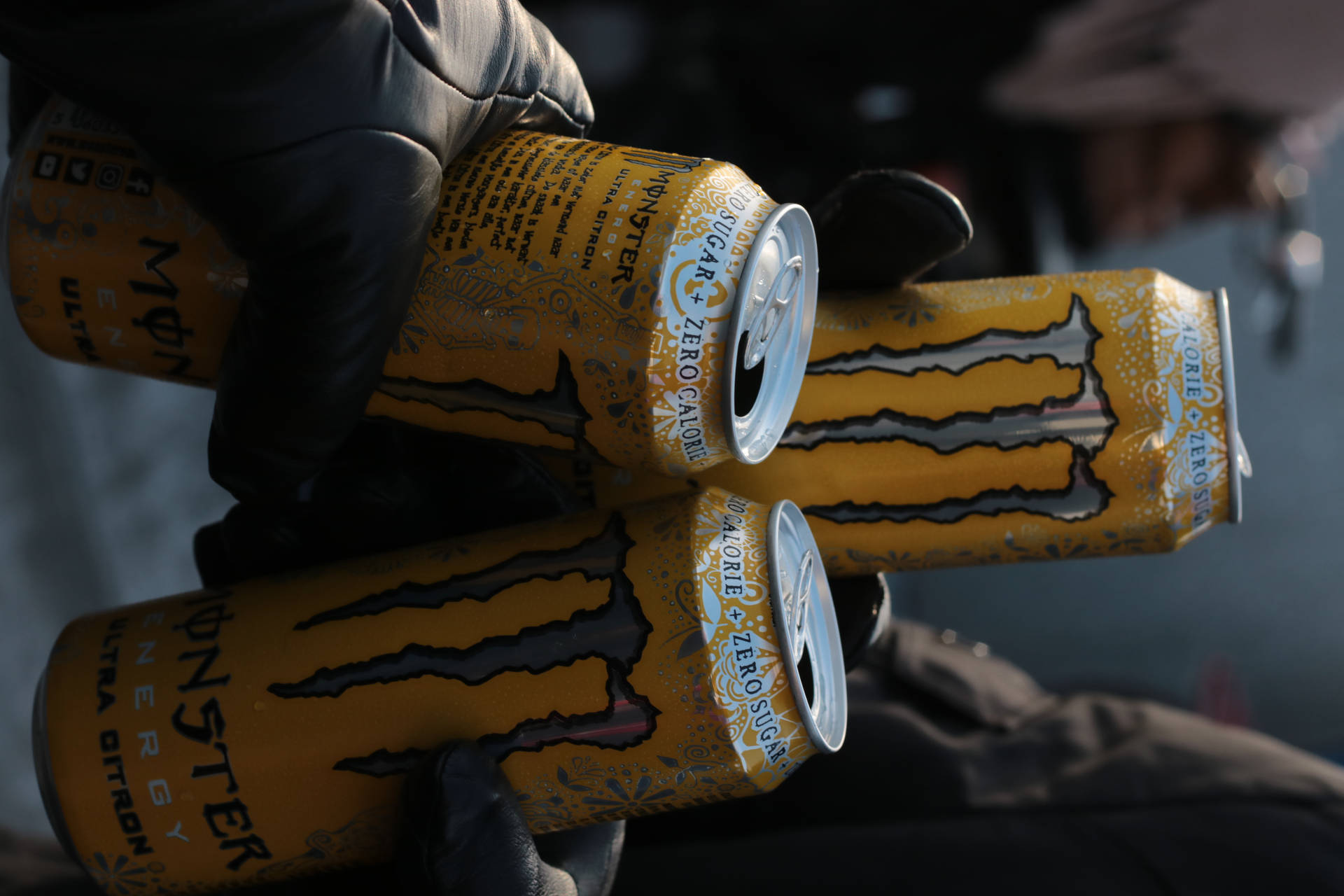 Yellow Monster Energy Cans Wallpaper