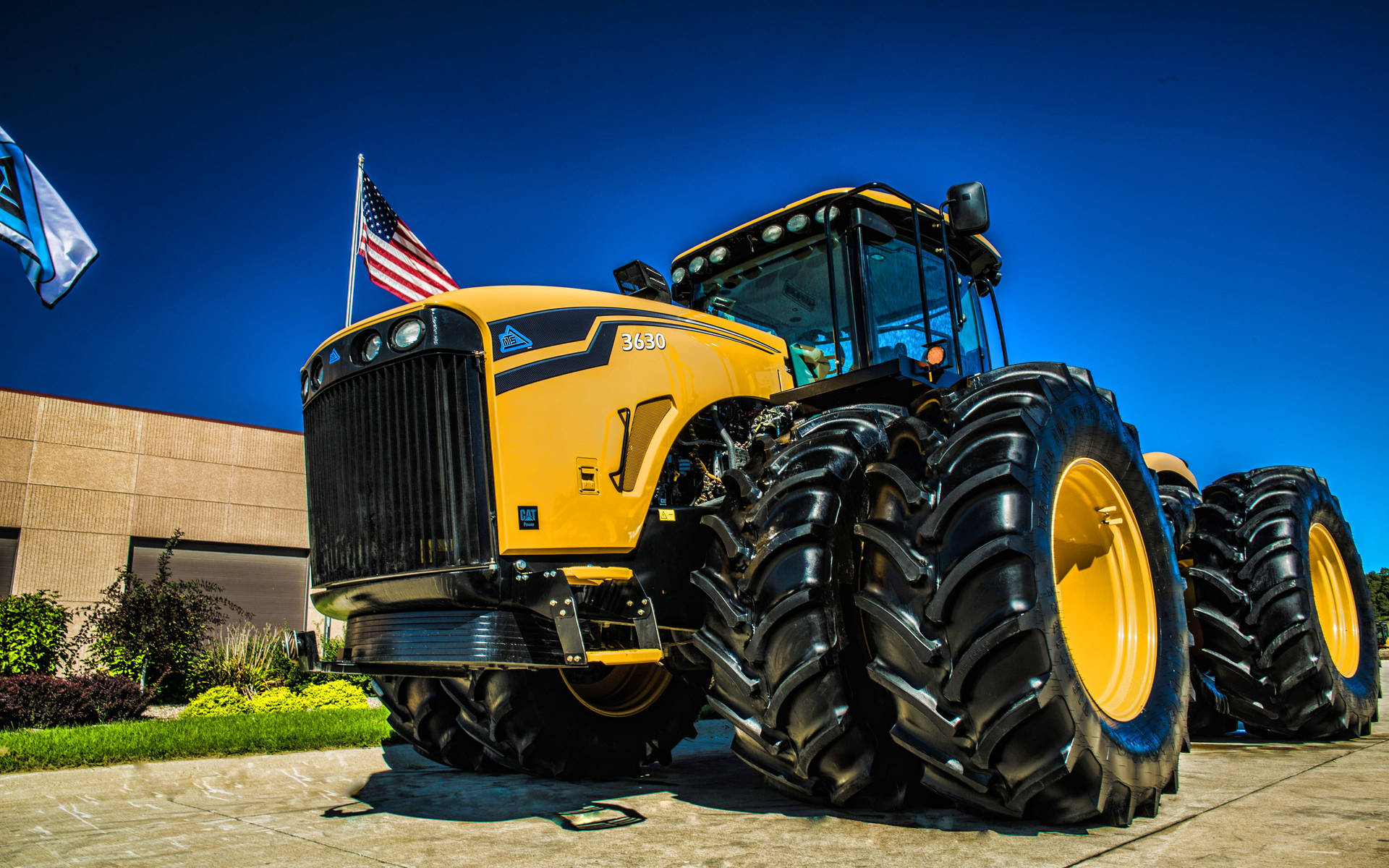 Yellow Mts Cat 3630 Tractor Background