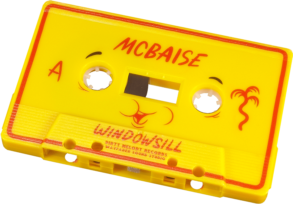 Yellow Music Cassette Tape PNG