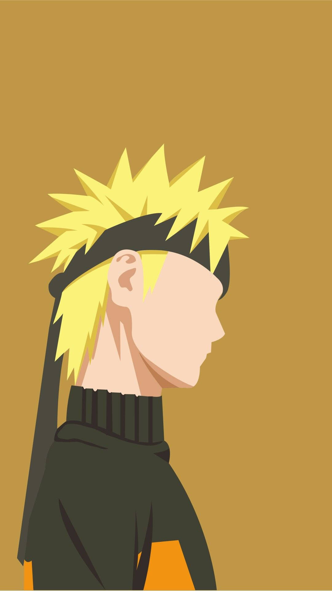 On top of the world - Naruto with a bright yellow aura. Wallpaper