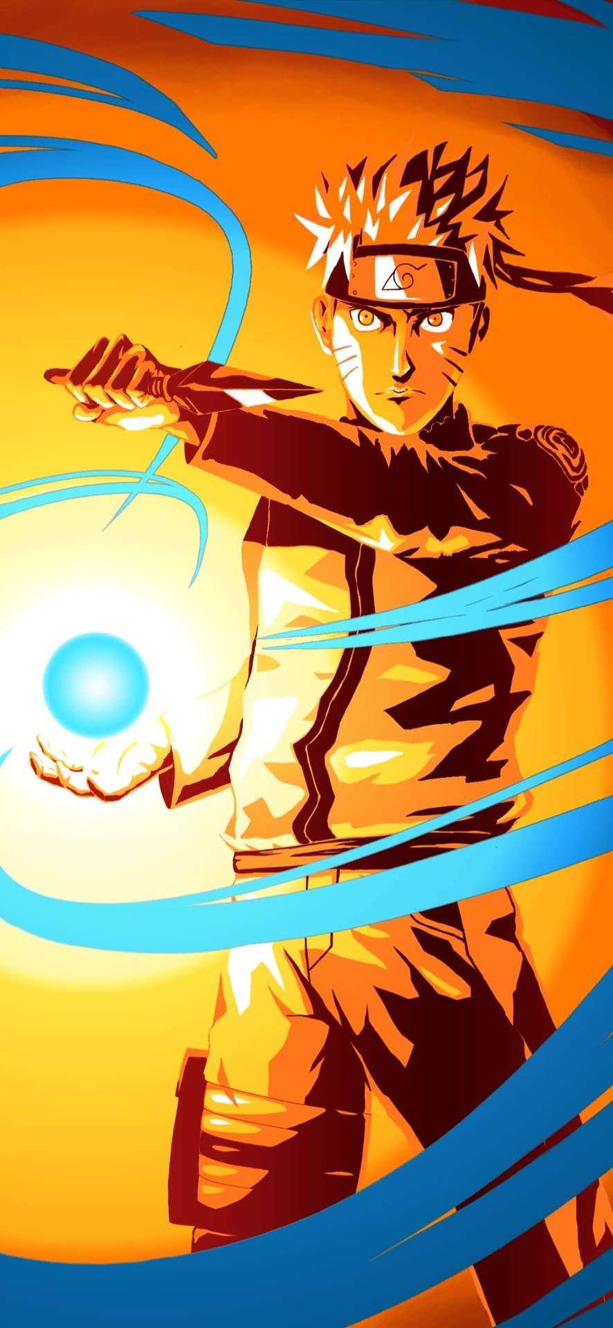 Lys op din dag med gul Naruto tapet! Wallpaper