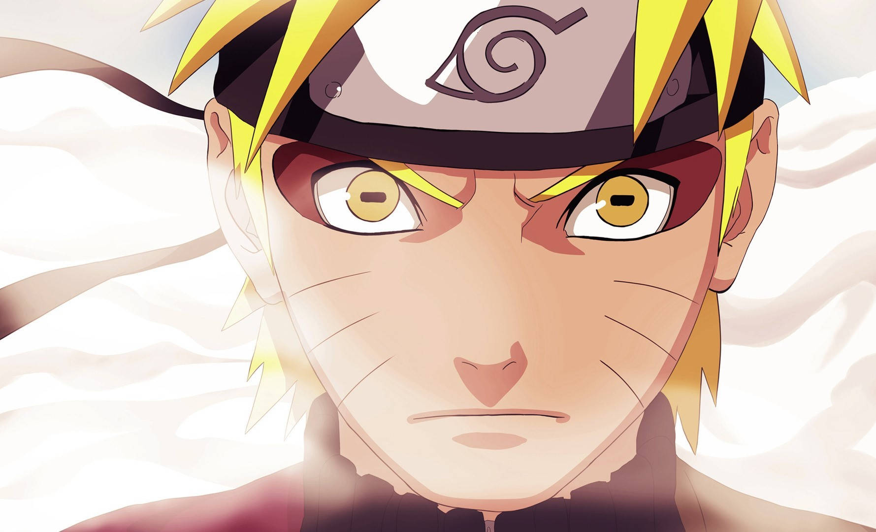 Glaring Yellow Naruto Eyes Wallpaper