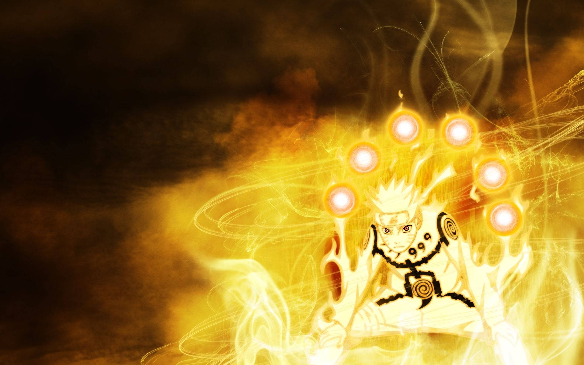Klar til en ny eventyr med gul Naruto! Wallpaper
