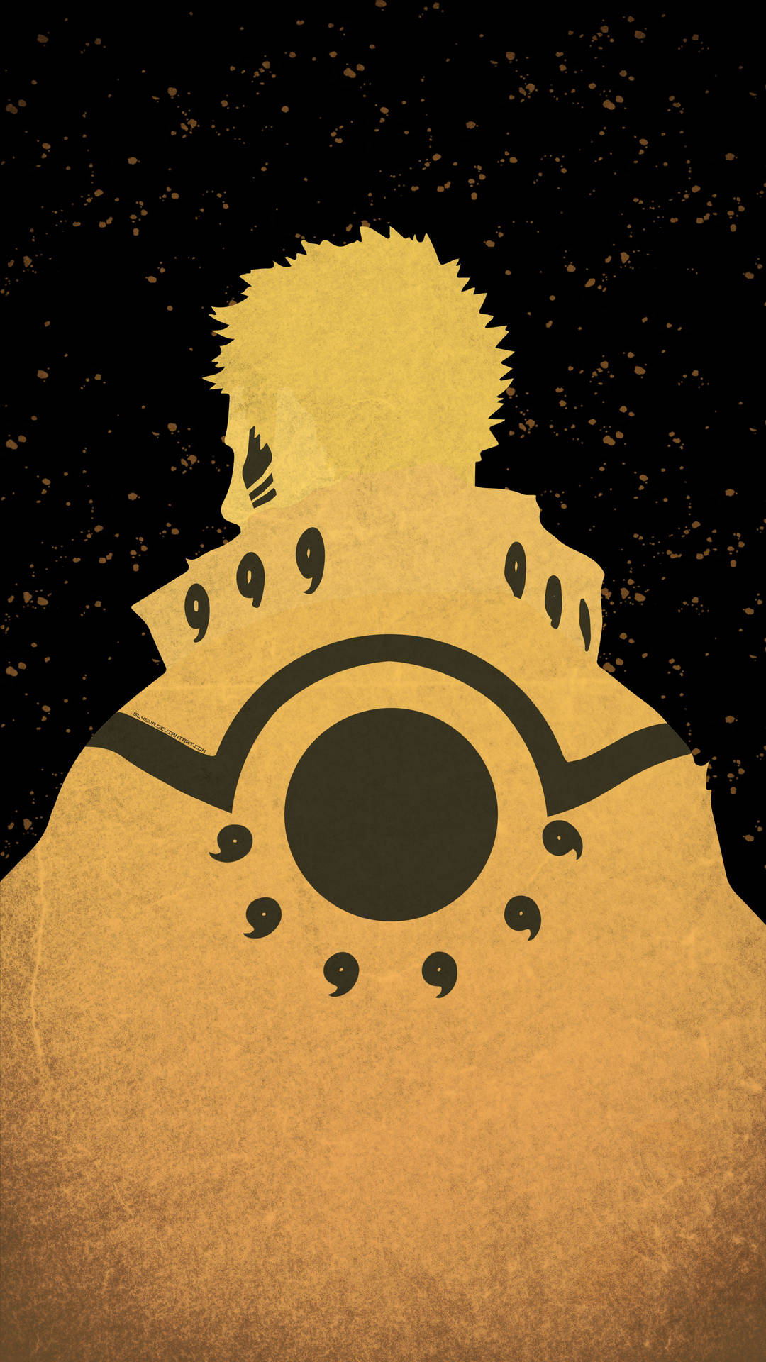 Yellow Naruto Looking Back Wallpaper