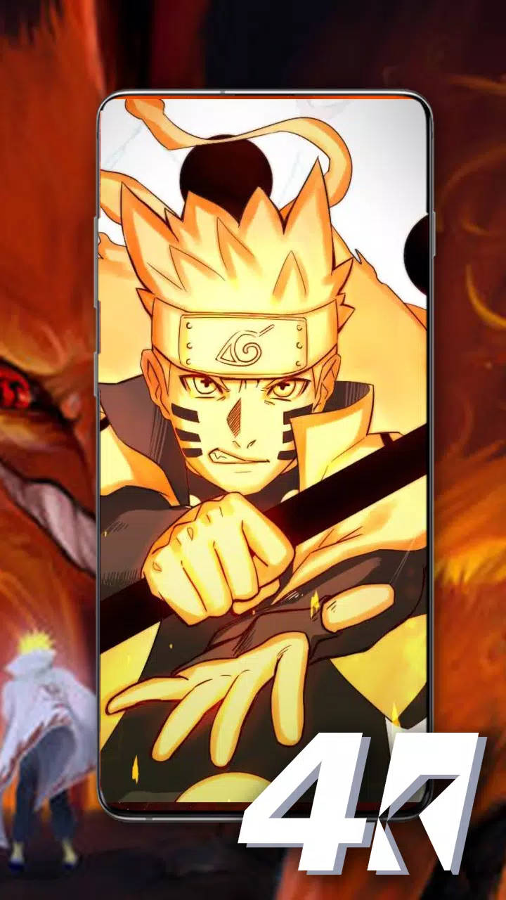 Det er tid til at skinne klart - Gul Naruto Wallpaper