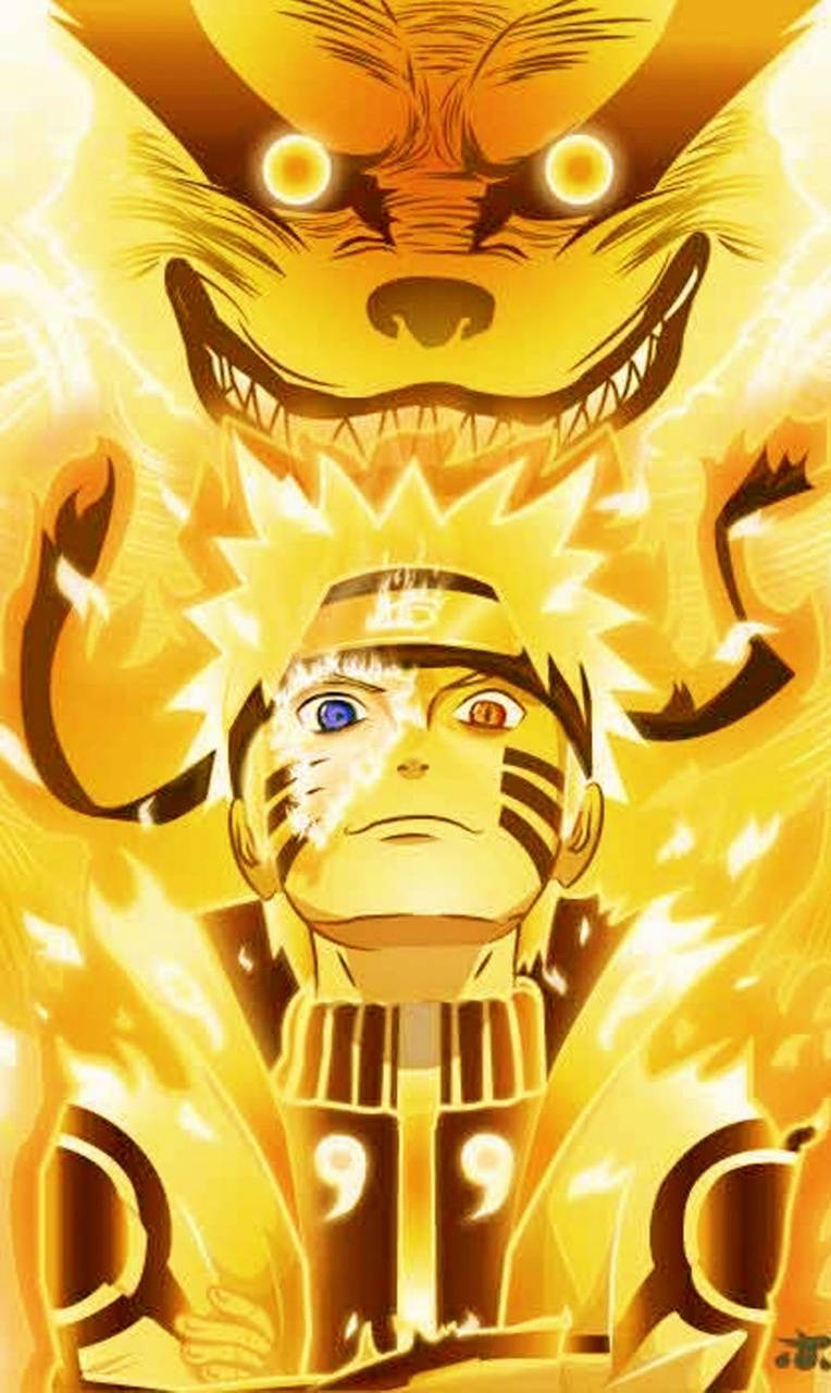 This is Yellow Naruto, the fierce warrior ready to take on the world Wallpaper