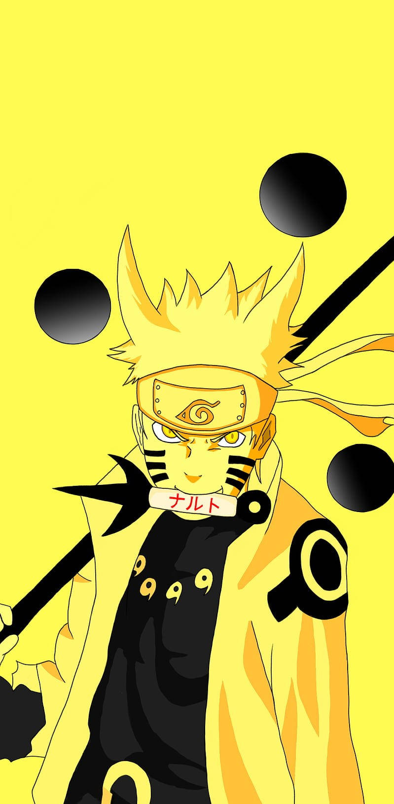 Yellow Naruto Biting Minato's Kunai Wallpaper
