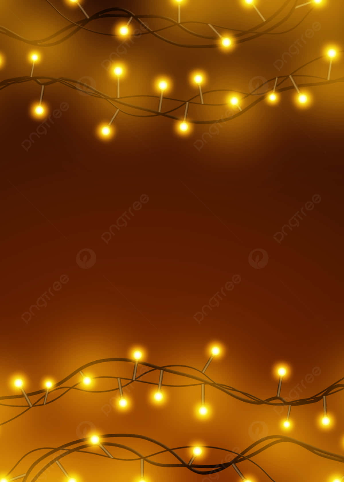 Christmas Lights Background With Golden Lights Wallpaper
