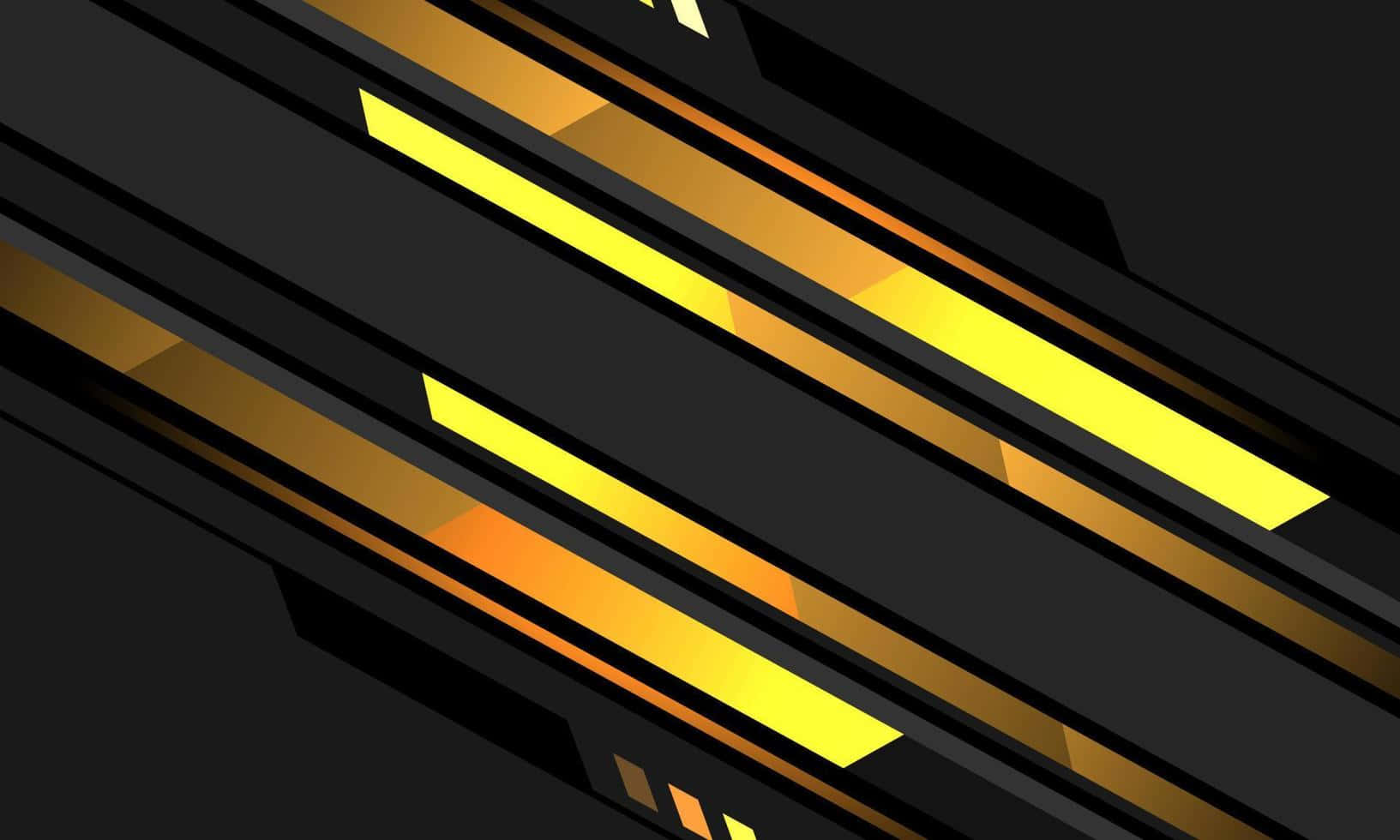 A Black And Yellow Background With Lines Wallpaper