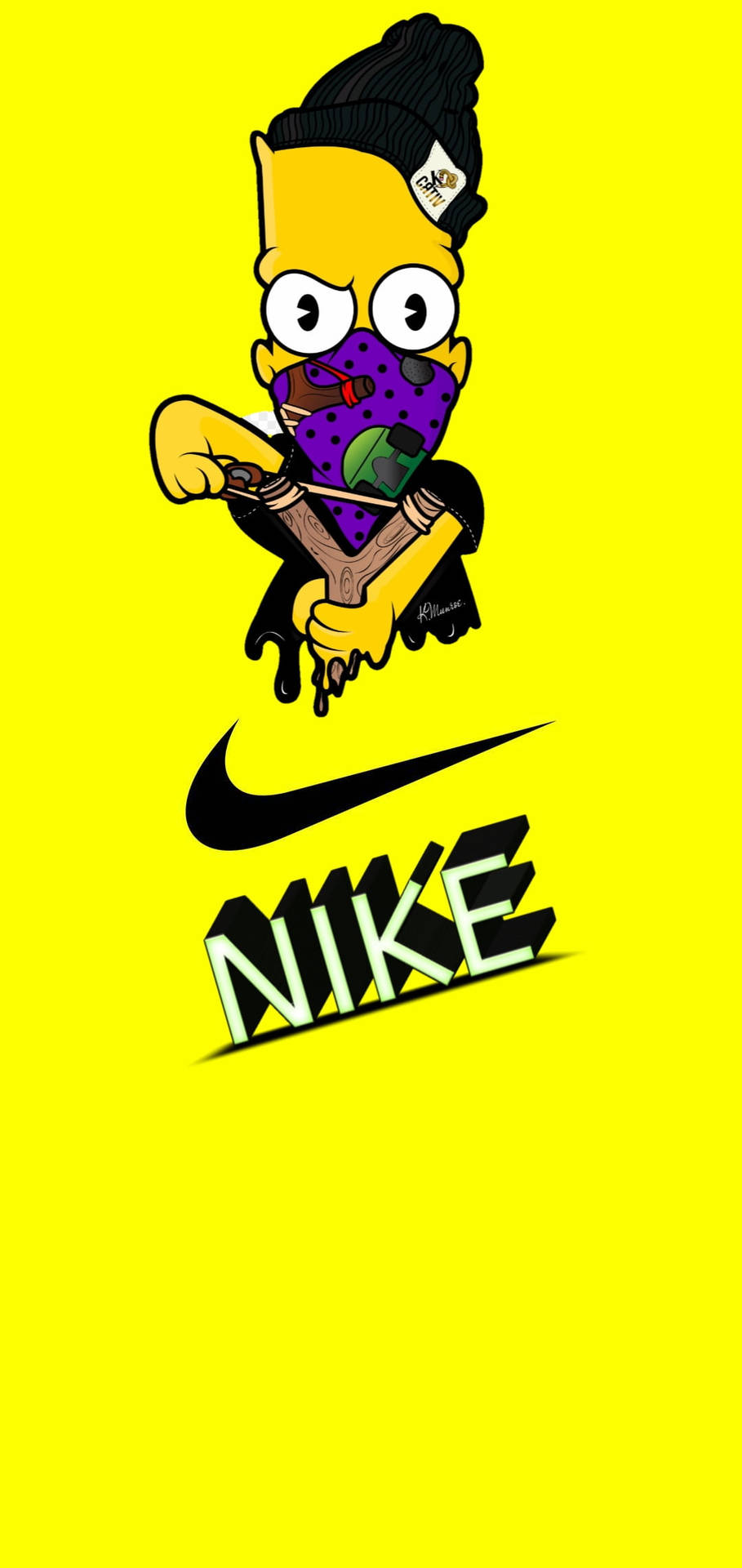 Yellow Nike Cartoon Bart Simpson
