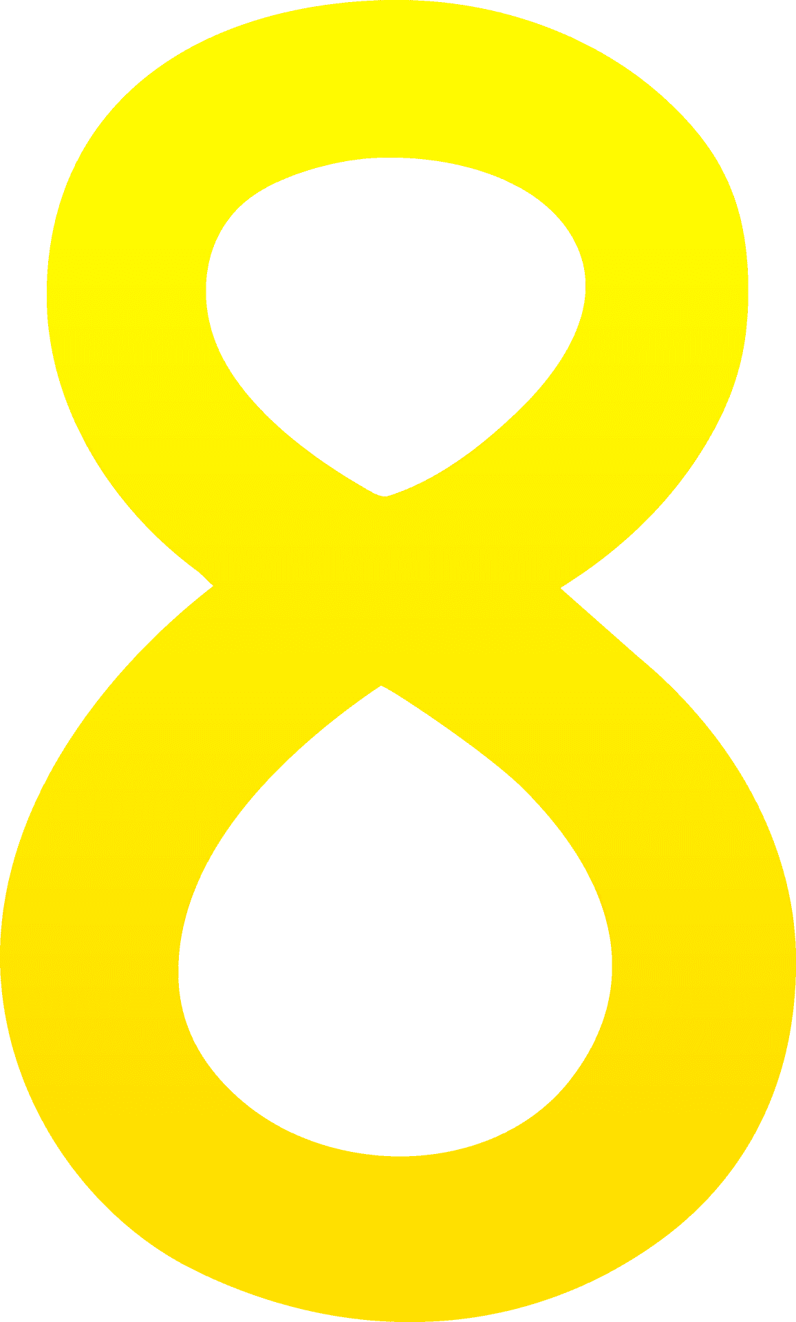 Yellow Number8 Graphic PNG