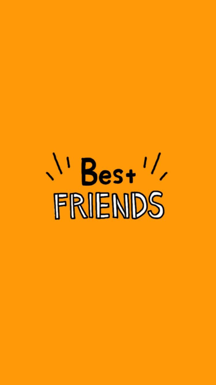 Yellow Orange Best Friends Girly Bff Background