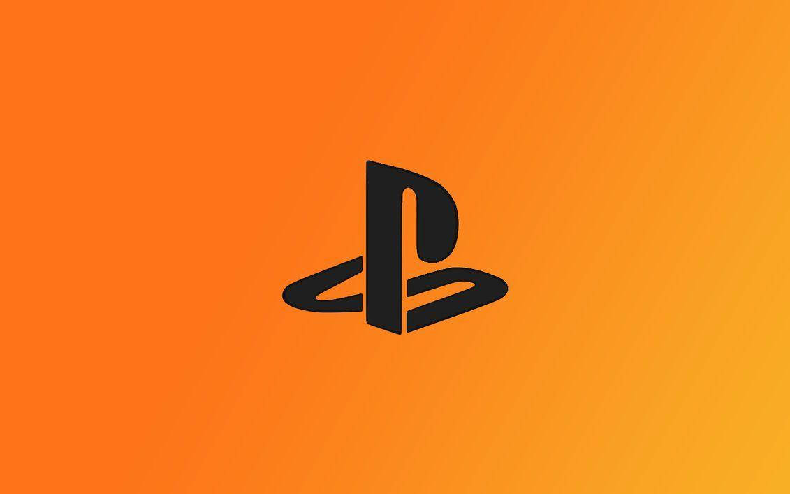 Yellow Orange PS4 Logo Wallpaper