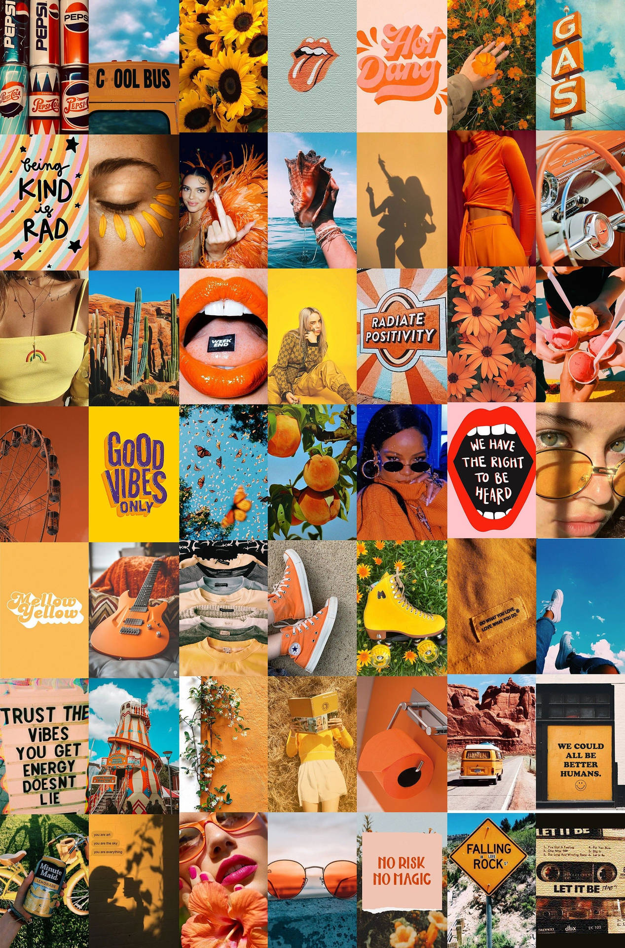 Gul-orange sommer stemninger Wallpaper