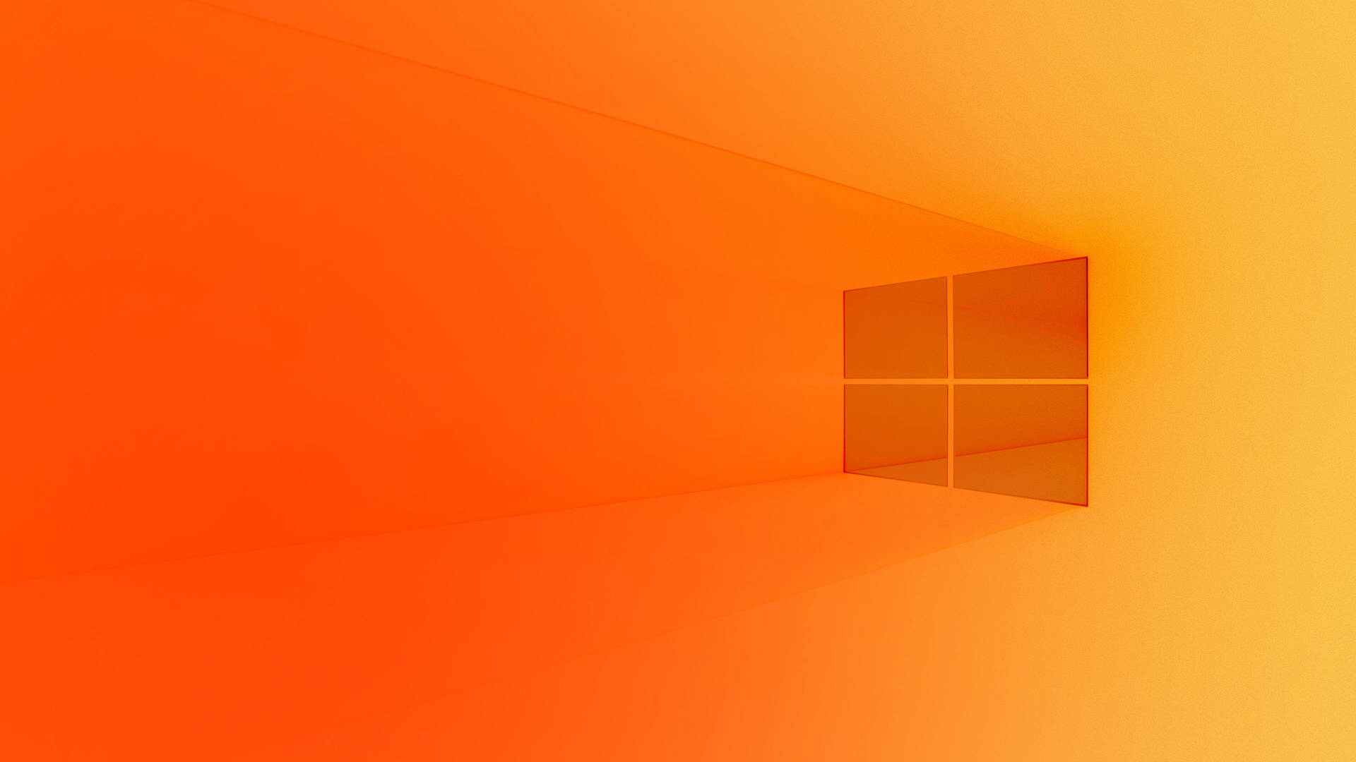 Yellow Orange Windows 10 Logo Wallpaper