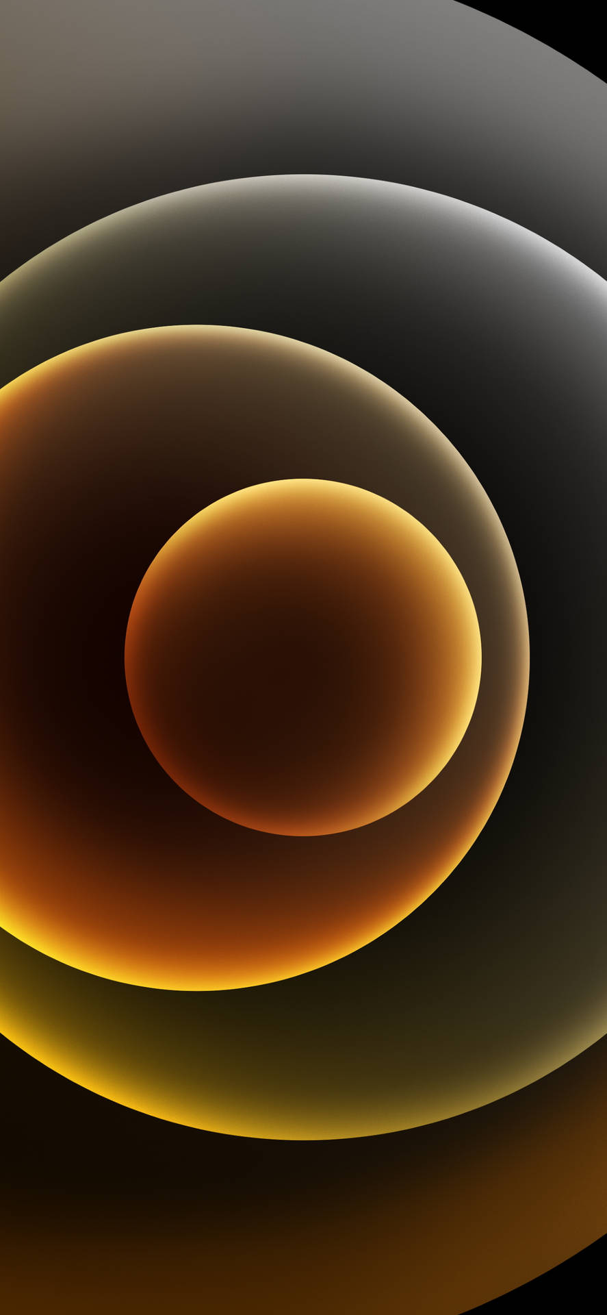 Yellow Orbs Iphone 12 Background
