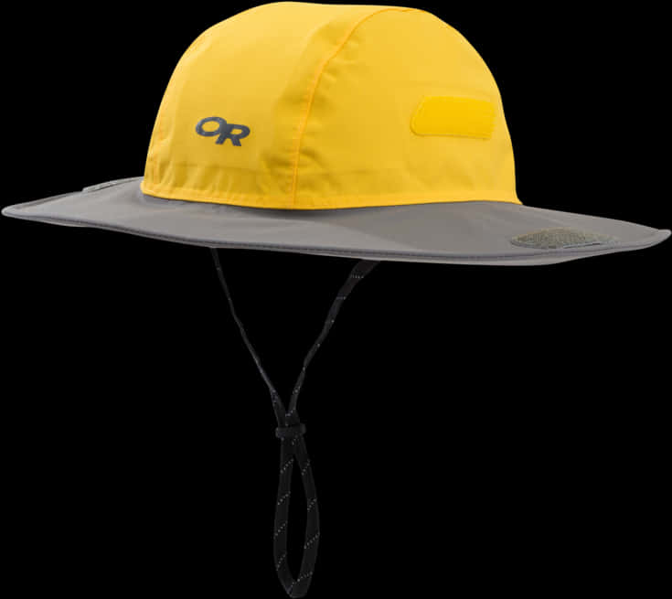 Yellow Outdoor Sun Hat PNG