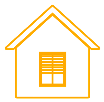 Yellow Outline House Icon PNG