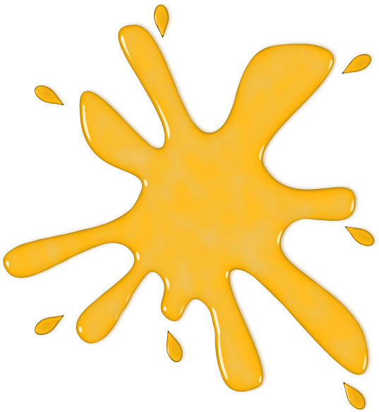 Yellow Paint Splash Graphic PNG