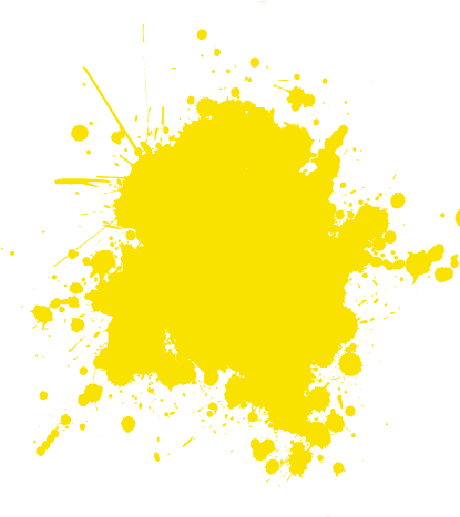 Yellow Paint Splatter Graphic PNG