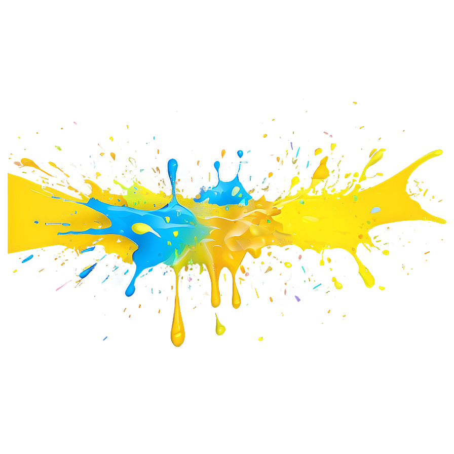 Yellow Paint Splatter Png Xbv83 PNG