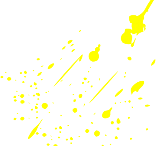 Yellow Paint Splatteron Grey Background PNG
