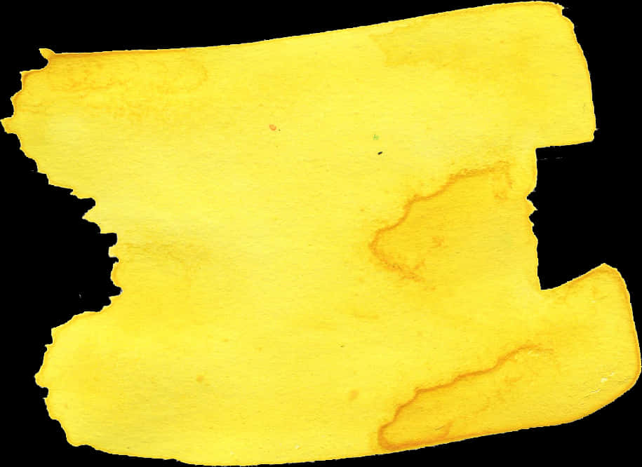 Yellow Paint Strokeon Black Background PNG
