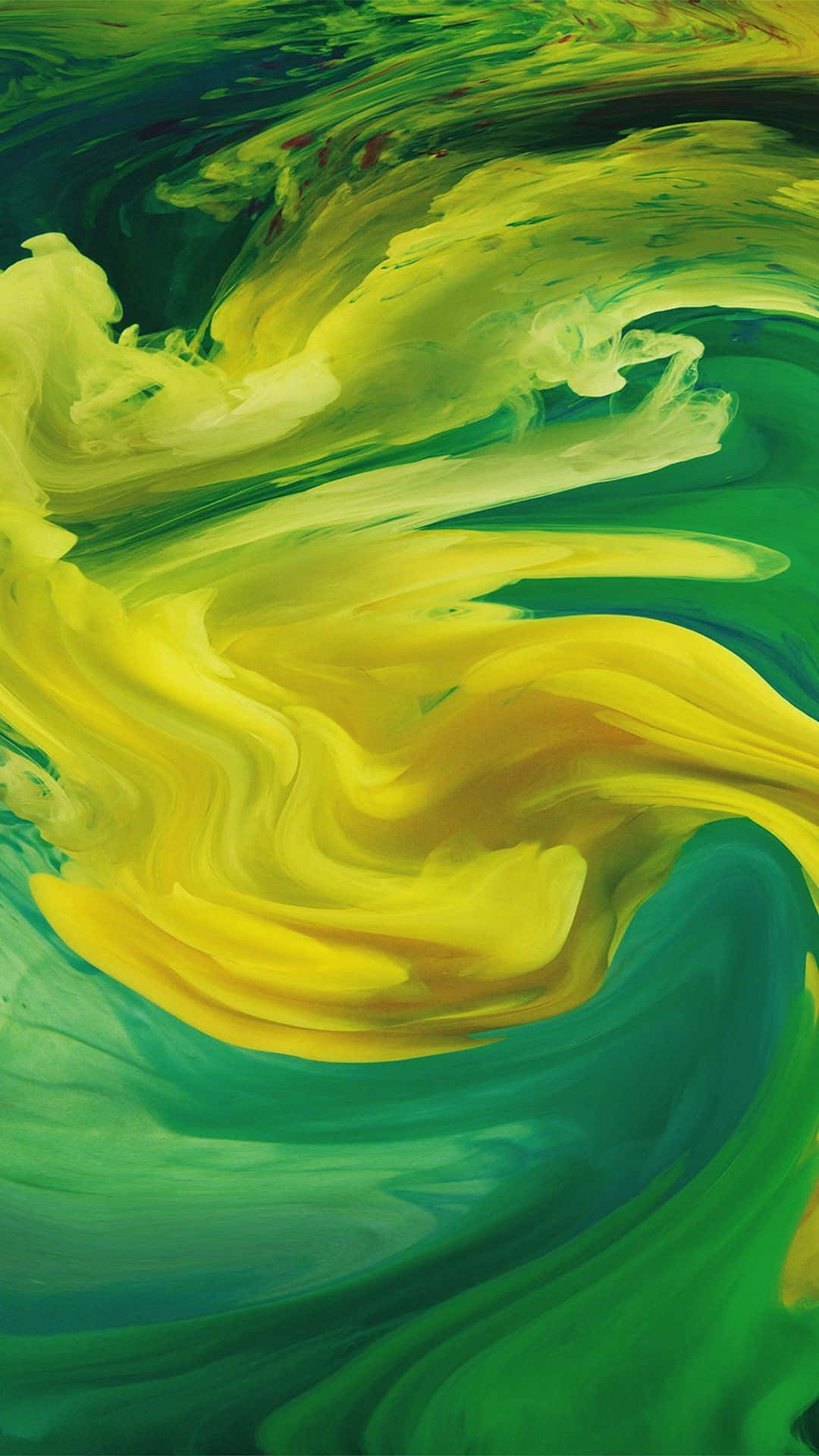 Vibrant Yellow Abstract Painting Wallpaper